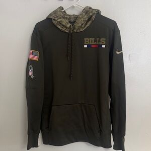 Nike Dark Green Bills Hoodie with Camo Hood